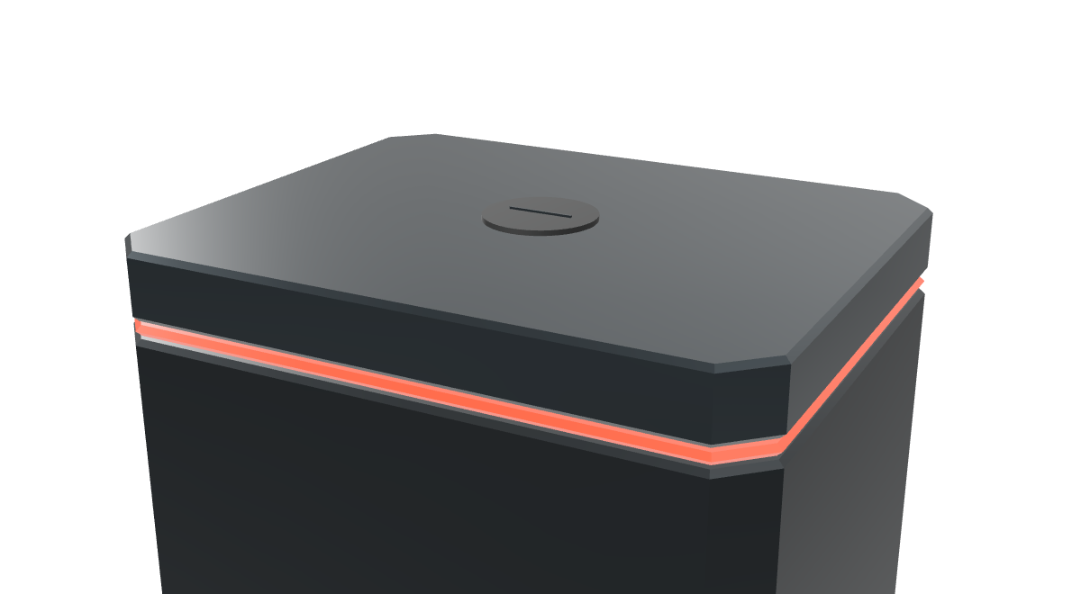 Close-up of the red light on the top of Beaconly